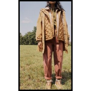 Madewell Garment Dyed Balloon Jeans Rusted Burgundy Medium NWOT